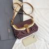 Modische Leinwand-Umhängetasche im koreanischen Stil Neue gepunktete Spitze Schultertasche Süß Exquisit Retro Kontrastfarben Design Damen Taschen KTB