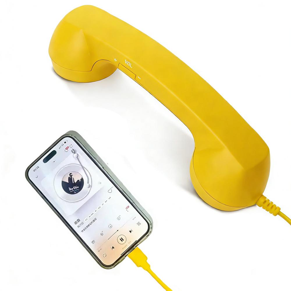 Micrófono de Teléfono con Auricular Grande Retro Anti-Radiación - Teléfono Auricular Regalo Genial