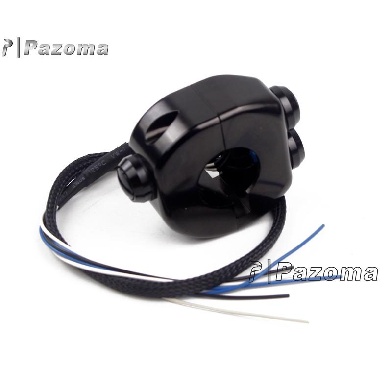For Harley Bobber 1" Handlebar 3 Push-Buttons Controls Switches On/Off M-Switch