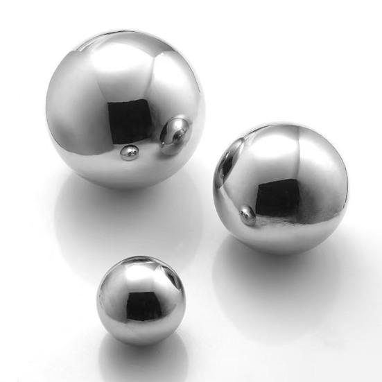 6 Pcs Stainless Steel Decorative Balls Metal Hollow Balls Smooth Gazing Mirror Ball for Home Garden Dcor