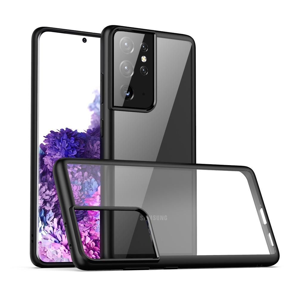 

Suitable for Samsung S21 Mobile Phone Case Zipper Sam S21plus Protective Case Transparent S21ultra Soft Case S21Ultra чорний