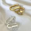 Minimalistische Geometrische Weiße Zirkon Ohrringe Für Damen Mädchen Koreanischer Schmuck Damen Geschenk Party