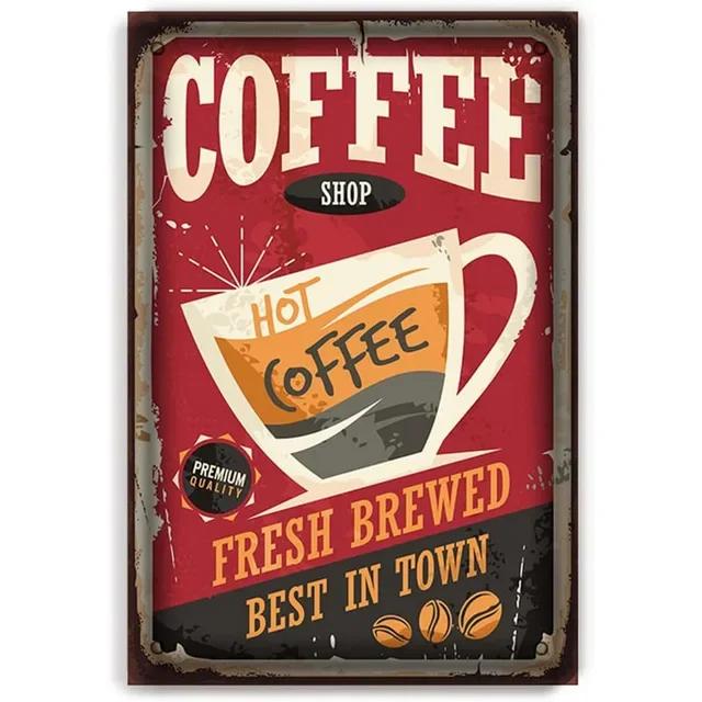Vintage Drink Coffee Metal Tin Sign  Wall Decoration Plaque for Man Cave Home Cafe Garden Club Bar  Retro Iron Art Poster