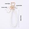 Stylish Dual Color Floral Letter Pearls Keychain Versatile Floral Pearls Keychain with Letter Card Charm For Keys Bags