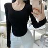 Pure Want To Wind Sexy Undershirt Women Long Sleeve T-shirt Autumn and Winter New Skintight Inside with Modal Top