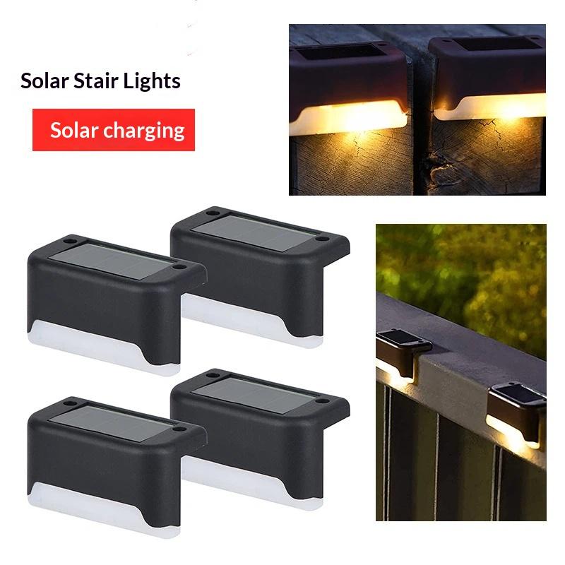 Outdoor Solar Stair Lights Led Waterproof For Garden Yard Railing Fence Lights Enhances Night Safety And Atmosphere 1Pc