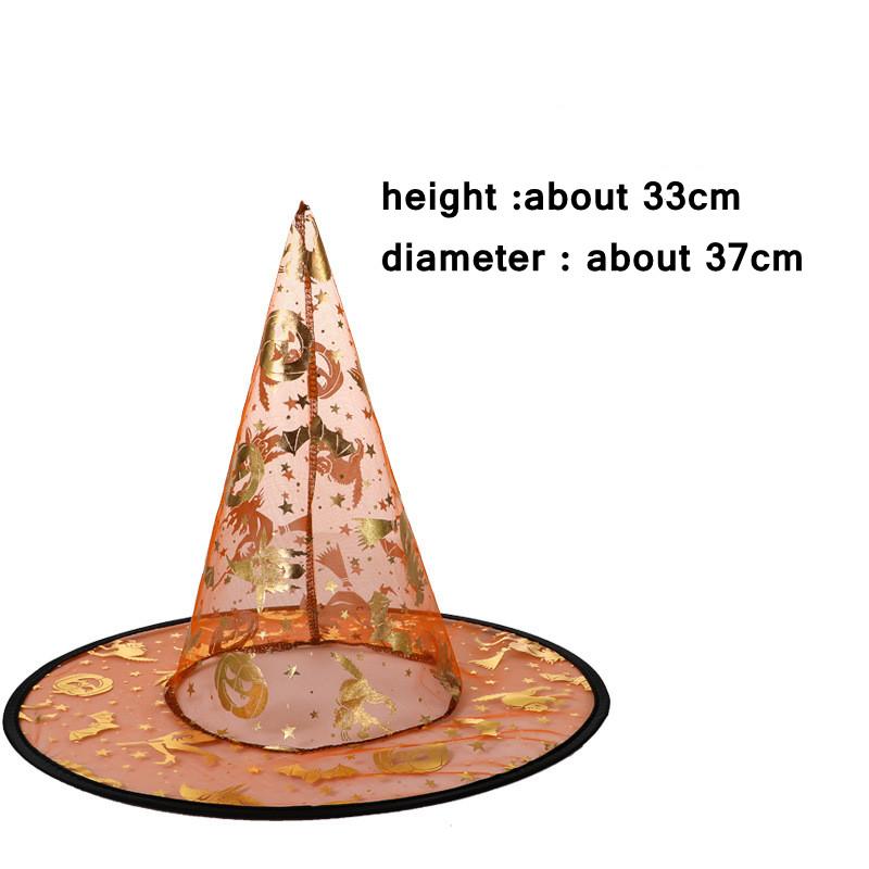 Witch Hat Adult Hats Halloween Witch Cosplay Wizard Hat Kids Halloween Black Witch Hat Girls Princess Party Supply