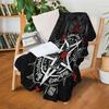 Sheep-head five-pointed star pattern Flannel printed blanket suitable for all seasons suitable for living office sofa and travel