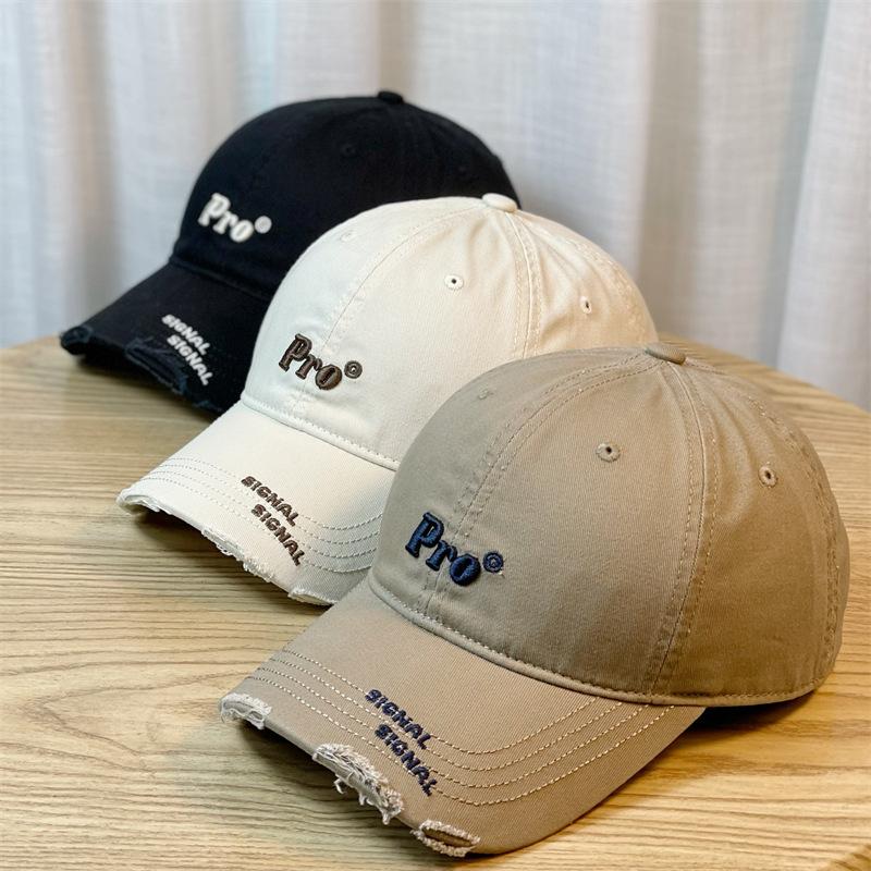 New Style Korean Version of Baseball Cap for Women Small Hard Top Showing Face Stylish Peaked Cap with Big Face and Wide Brim