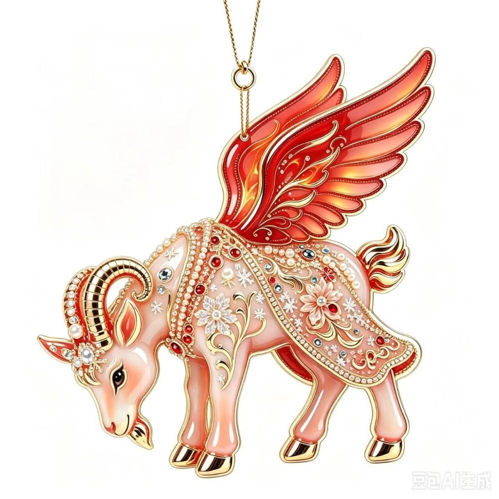 3/4/5PCS Acrylic Goat Pendant 2D Flat Animal Hanging Decoration  Holiday Party Decor