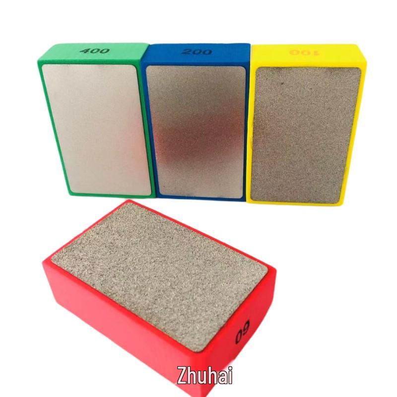 Electroplated Diamond Handheld Grinding Polishing Block for Tile, Glass & Stone - 90x55mm