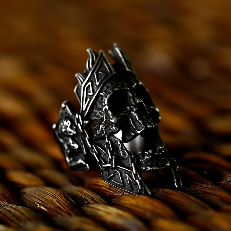 

BEIER New Arrival Skeleton Soldier Ring Metal Ring High Quality 316L Stainless Steel Men s Jewelry Biker Gothic 13
