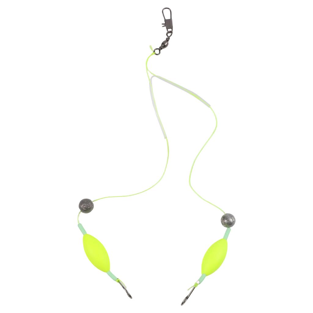 Attractive Silver Finish Double-Hook Rig Fishing Hooks Increased Hook-Up Rates