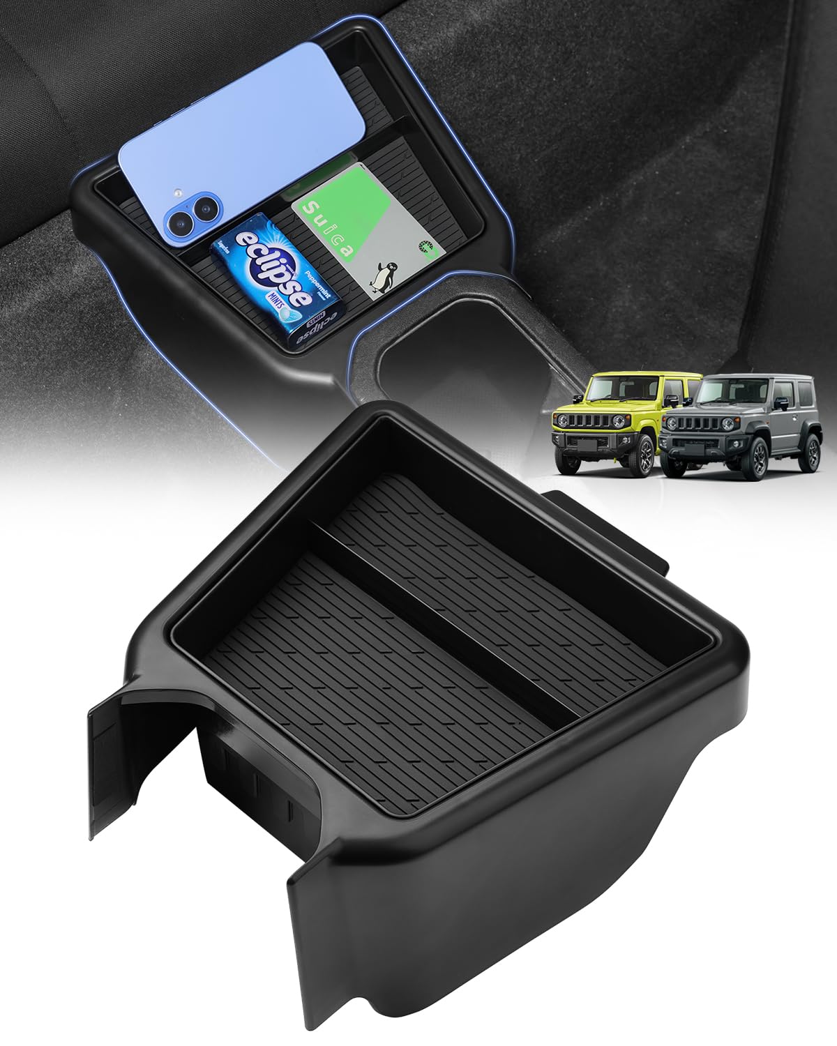 

Rear Console Box for Suzuki Jimny Jimny Sierra Rear Console Interior Storage Partition Rear Console Storage Small Item No Easy Accessory 2-Layer чёрный