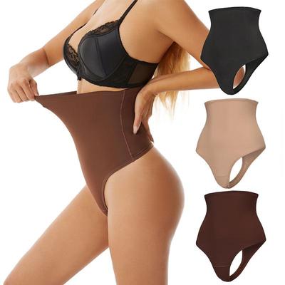 Fio Dental Modelador Plus Size de Cintura Alta com Camada Dupla de Controle da Barriga, Levanta Bumbum e Cós de Silicone Antiderrapante