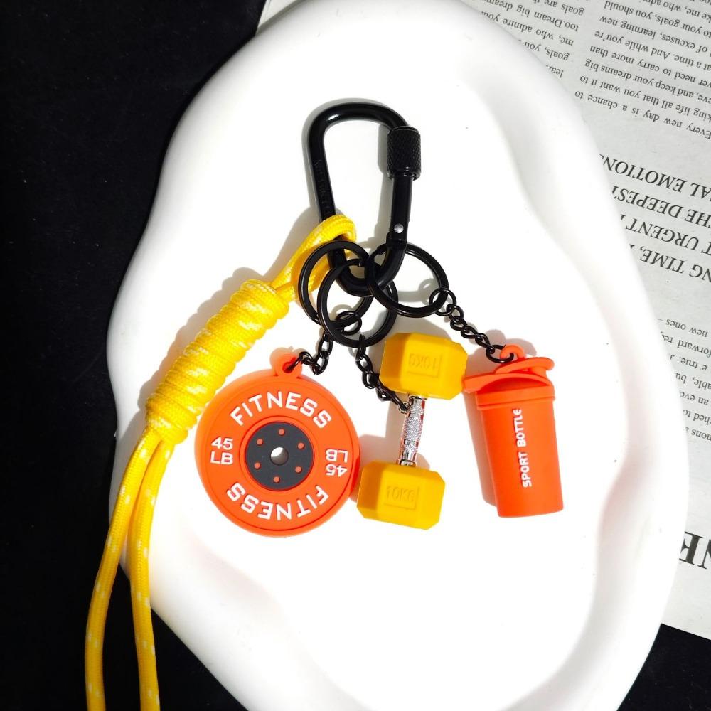 

D-shaped Buckle Fitness Series Pendant Barbell Plates Large Dumbbells Keyring Gifts Style 14