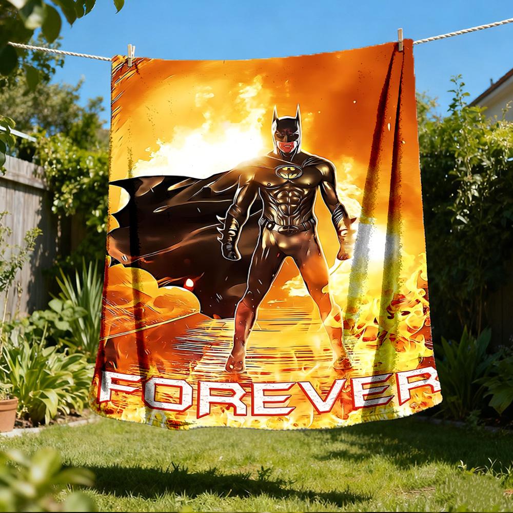 1pc Batman, Forever Outdoor Flannel Throw Blanket Soft, Lightweight & Warm for Sofa, Office 80x120cm