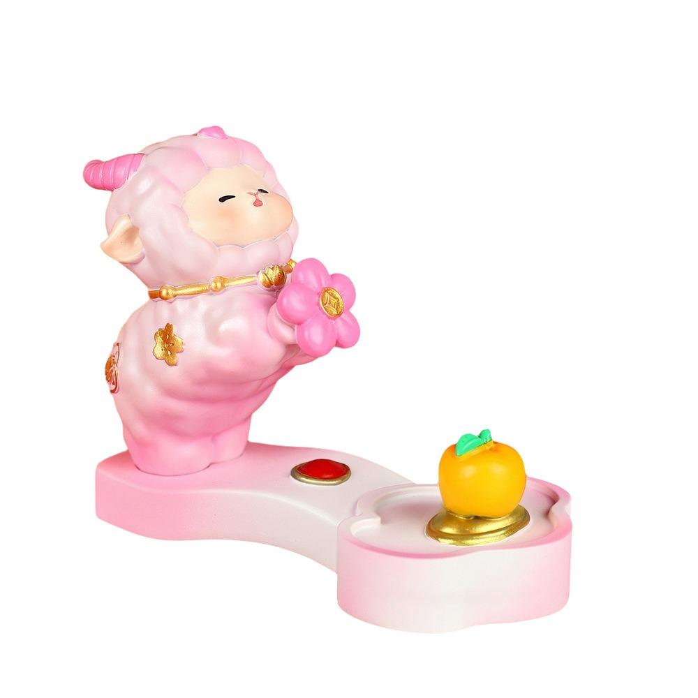 Cute Goat Figurine Mobile Phone Stand Chinese Style Zodiac  Sheep Figurine  Home Decor