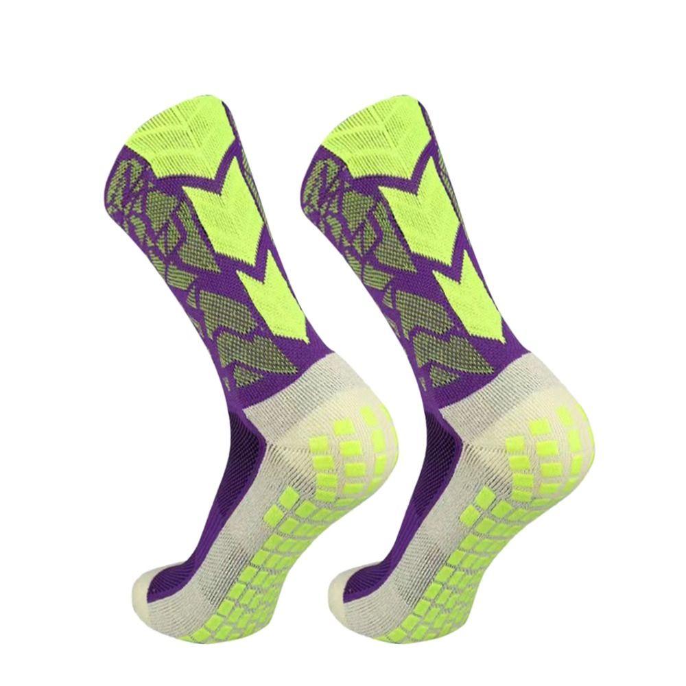 

Breathable Cycling Socks Wear Resistant Calf Socks Outdoor Football Soccer Supplies purple