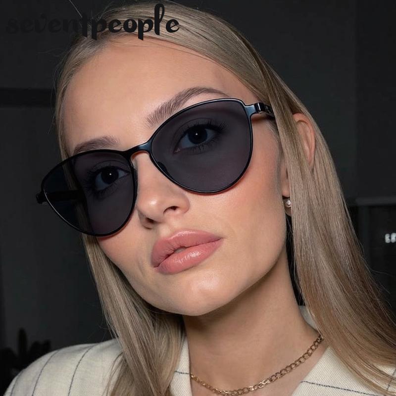 Sexy Oversized Cat Eye Punk Sunglasses Women Big  Luxury Brand Vintage Metal Frame Driving Sun Glasses For Ladies Shades