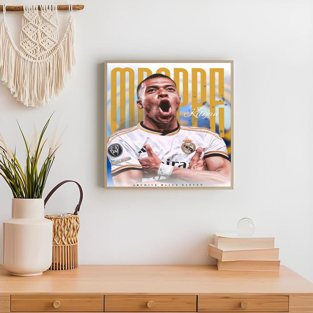 Mbappe 5D Diy Diamond Painting Round Diamond Diy Frameless Holiday Artwork Suitable For Home Office Wall Decoration