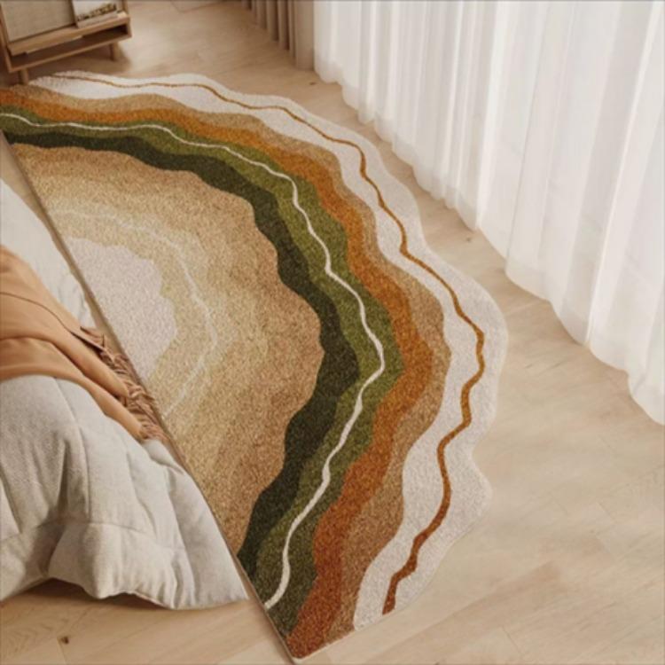 

Зеленый ковер у кровати ковер утолщенный плюшевый номер главная спальня перед кроватью под кроватью неровный напольный коврик 40cm * 120cm