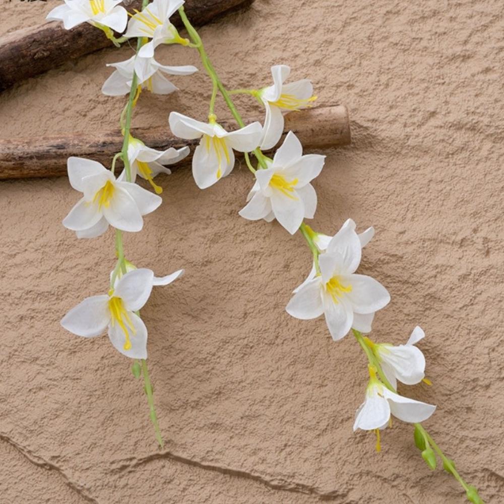 Echte Haptik 2 Gabeln Künstliche Orchideenblüte DIY Orchidee Seidenblume 85cm Künstliche Blumen Ast Heimdeko