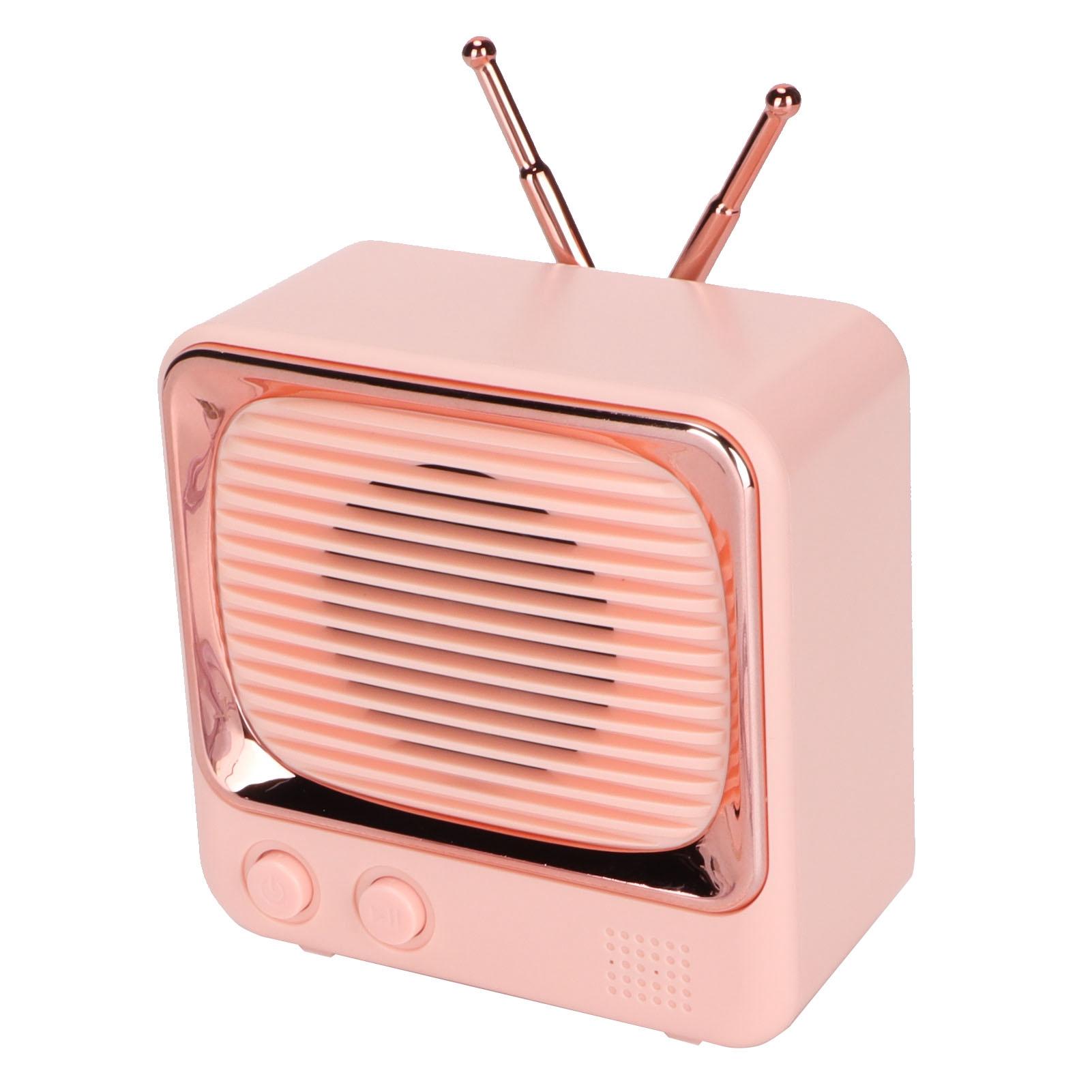 

Беспроводной динамик в форме телевизора Bluetooth, легкий портативный мини-динамик в классическом стиле, зеленый розовый