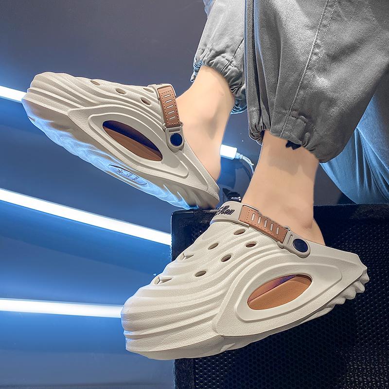 Fashion 2024 Summer Men's Sandals Fashion Beach Shoes Casual Sports Slippers Men's Outdoor Slippers Family Bathroom Shoes