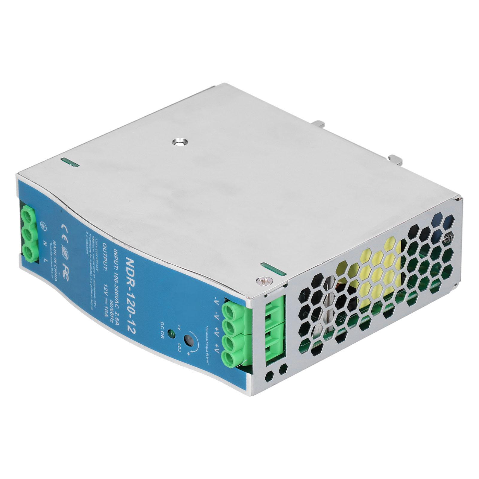 

NDR12012 Rail Power Supply Switch 10A 120W Industrial Rail Power Supply AC100240V
