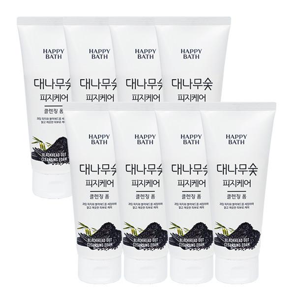 HAPPY BATH Bamboo Charcoal Sebum Absorbing Cleansing Foam 200g x8