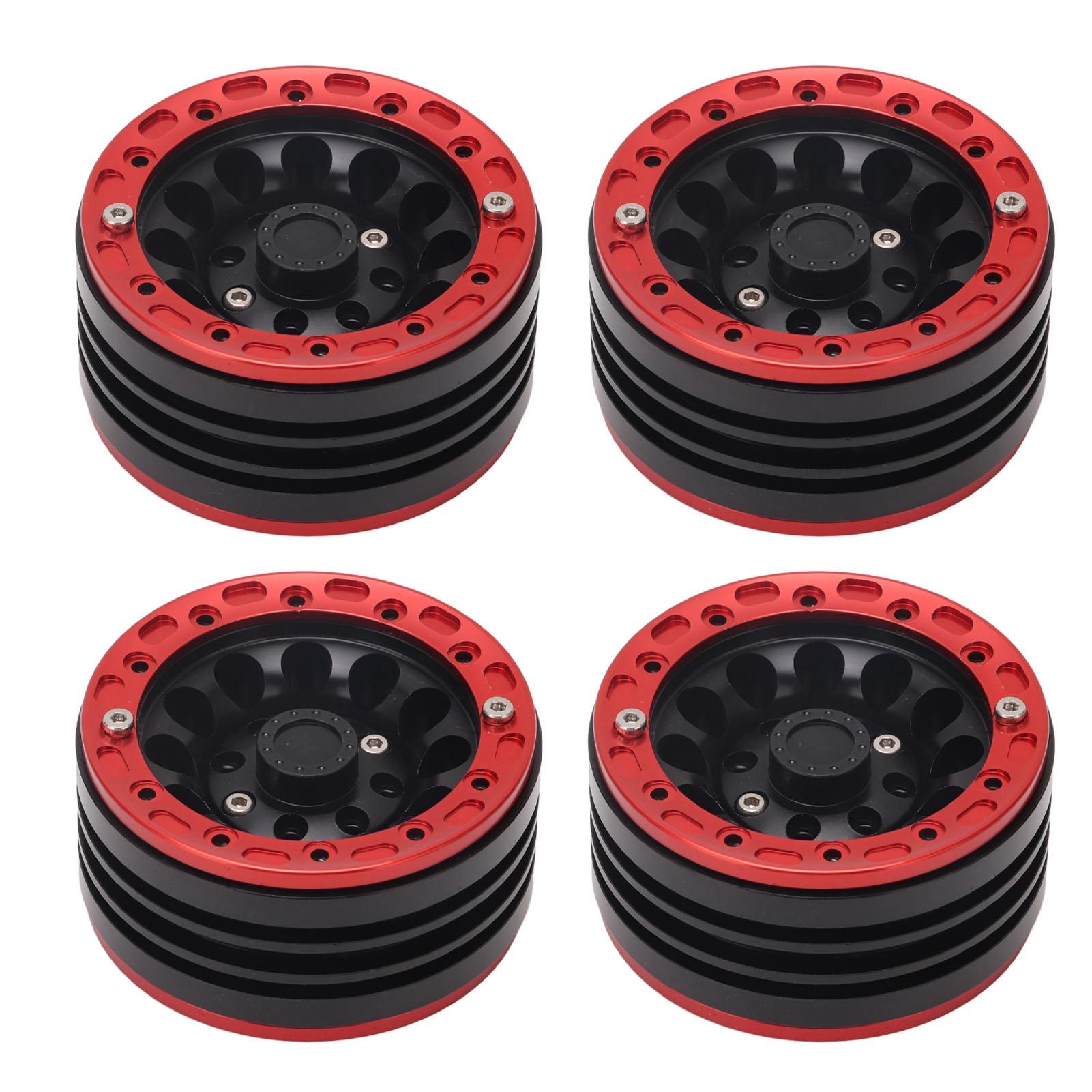 

4Pcs 1.9in RC Wheel Rims Alloy CNC Machining 1/10 RC Beadlock Wheel Hub for Track Axial SCX10 90046 AXI 03007 MST