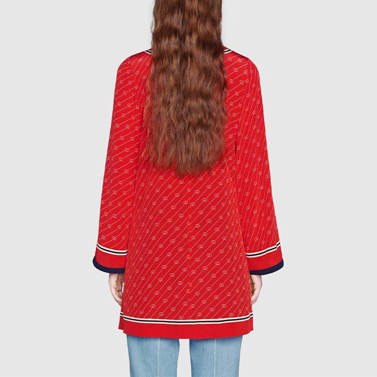 GUCCI Long Sleeved Dress Women's Red 661958-ZAHAX-6429