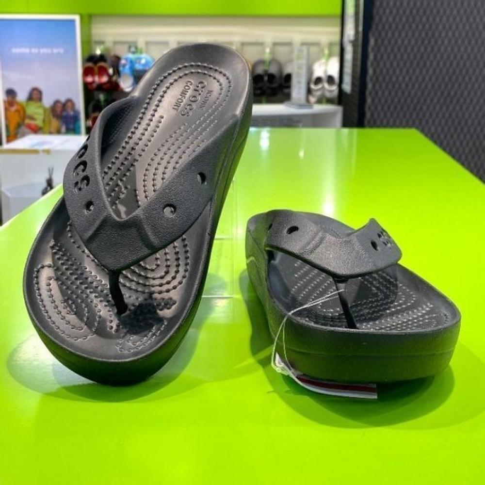 

Crocs Baya Platform Flip Slipper Unisex Black Hc02 black/w5/220