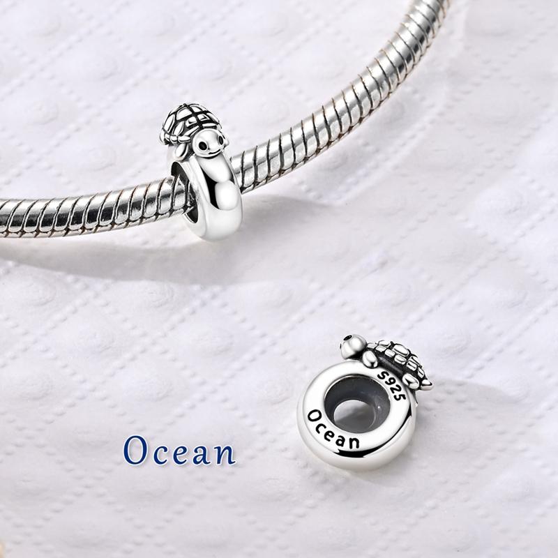 Original 925 Sterling Silver Bead Charm Cute Animal Series Silicone Clip Bead Fit Original Bracelet For Women DIY Jewelry Gift