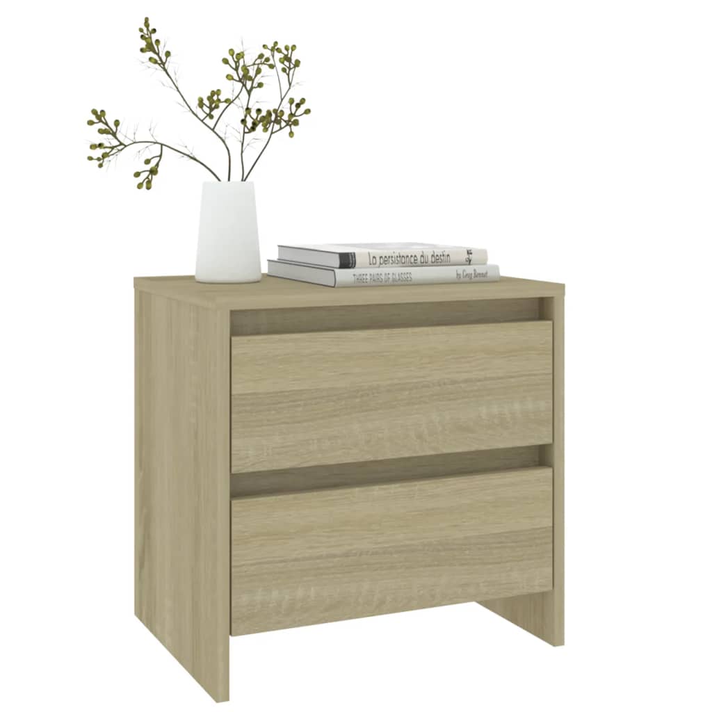 Nightstand Sonoma Oak Finish 45 x 34.5 x 44.5 cm Particleboard