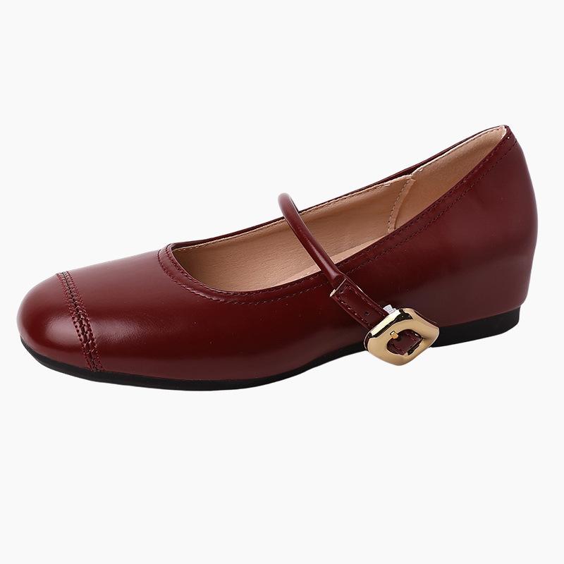 French Retro Heightening Late Evening Wind Heightening Gentle Shoes Women's 2025 New Summer Ballet Single Shoes Soft Shoes