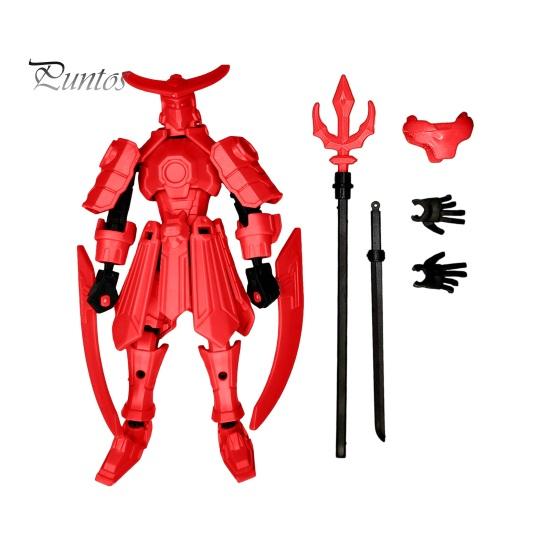 

Фигурка робота с аксессуарами, подвижные суставы, 3D-печатная модель робота, игрушка для снятия стресса, шарнирная фигурка-манекен, украшение красный