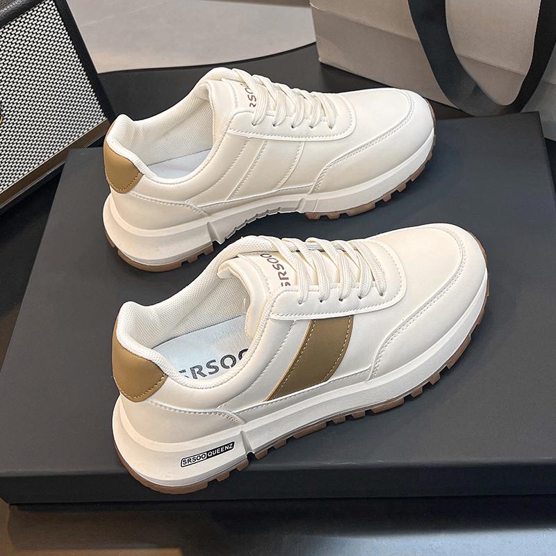 

Summer Shoes Ladies 2025 Fashion Women s Casual Female Sneakers Soft Clogs Platform Modis Sports Small Creepers New Leisure Lace 41 бежевий