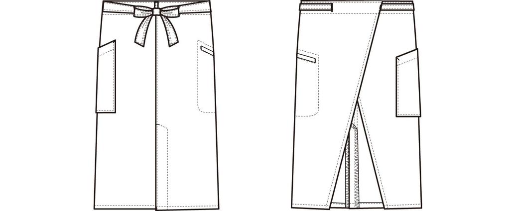 Middle Dark Free Size [Seven Uniform] CT2364-5 Apron, Green,