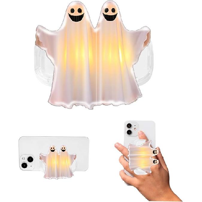 Phone Grip Cute 2D Spooky Ghosts Shape Collapsible Expandable, Halloween Decorations Smartphone Tablet Cell Phone Grip Stand Holder Halloween Spooky Ghosts -