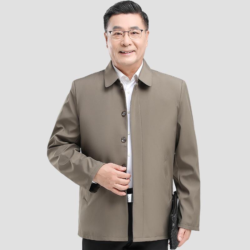

Men s Spring Business Casual Jacket for Middle-aged and Elderly 170/L (110-125 jin)