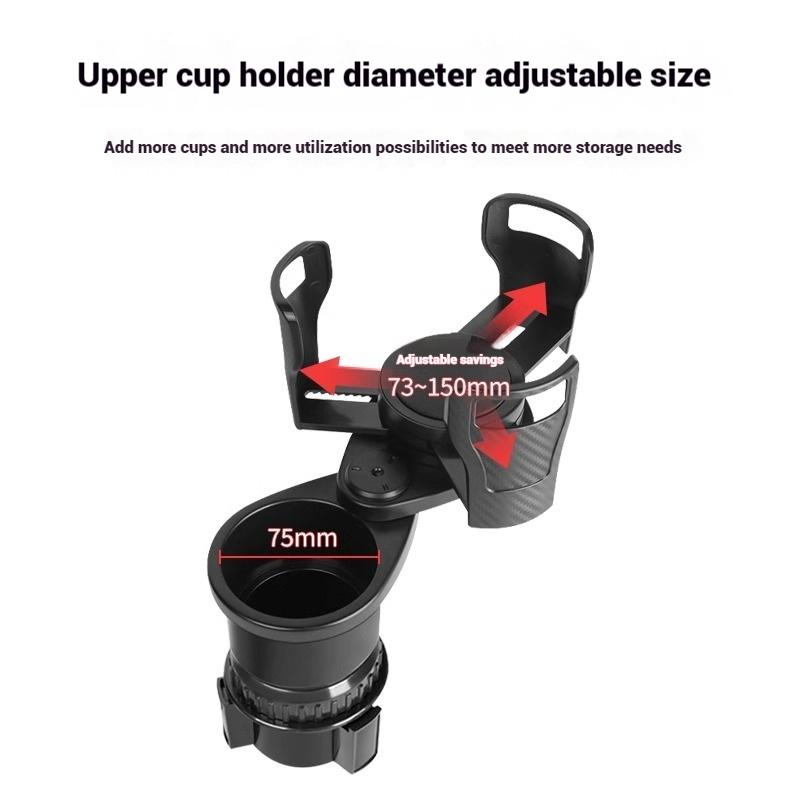 4 In 1 Car Cup Holder For BMW X5 G05 2025-2025 Car Cup Holder Car Extender Multifunctional Rotating Car Cup Holder