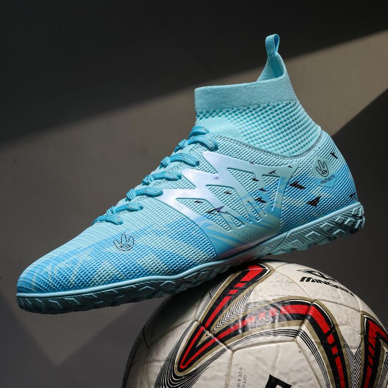 

Amazon men s autumn high-top broken nails seamless fly weaving student children boys professional training football 35