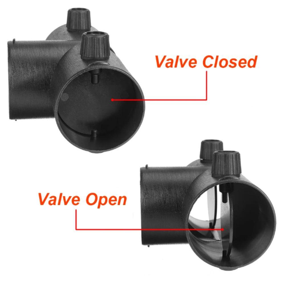 Valve Flap Vent Ducting Adjustable Air Outlet Joiner Branch Splitter Heater Accessory  For Car