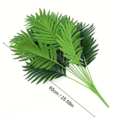New Plastic Artificial Palm Tree 12 Leaves 65cm Faux Palm Leaf Faux Plant Fake Plant Home Decor