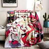 Hazbin Hotel Motiv Decke Geeignet für das Sofa Camping und Reisen Hergestellt aus Weichem Flanellmaterial Ein Ideales Geschenk für Anlässe Wie Geburtstag