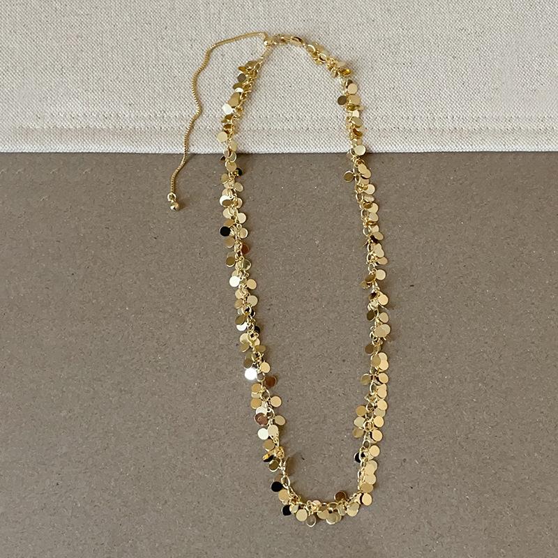 Sequin Tassel Necklace Luxury Temperament Trendy Clavicle Chain for Women
