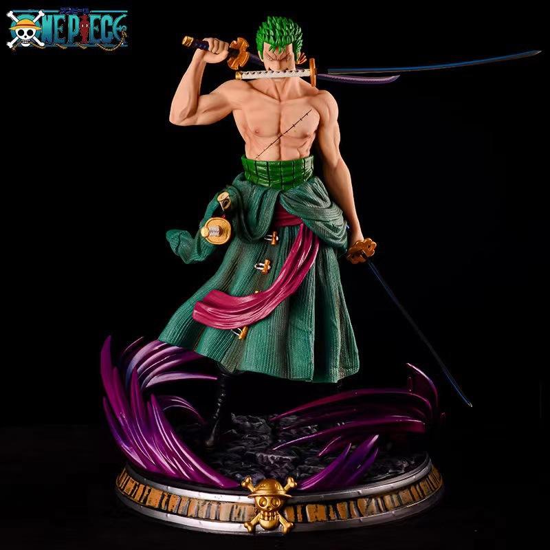 One Piece figure dream Sauron double head carving desktop ornament two-dimensional animation model statue straw hat group Luffy