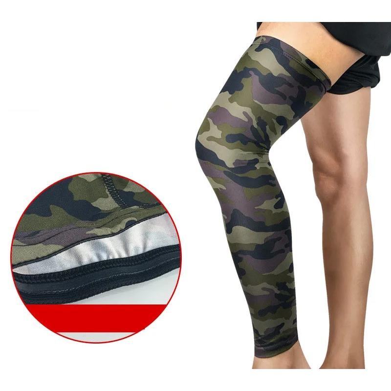 Genouillères de Football Basketball Genouillère Manchon de Jambe Support de Genou Protection Respirante Camouflage Respirant